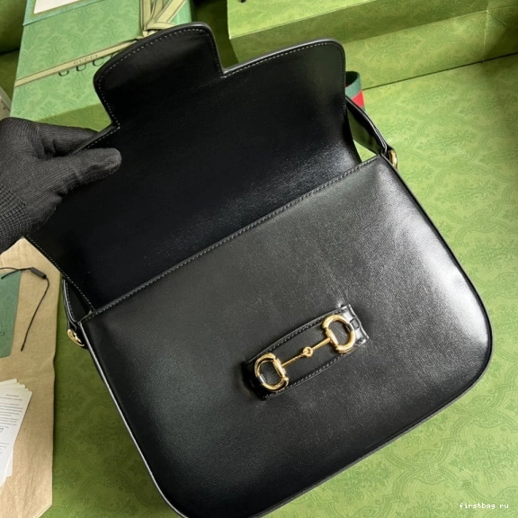 First bag ru 1955 bag patchwork shoulder Gucci Horsebit 0723